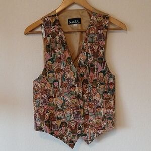 Vintage Children Of The World Tapestry Vest Nadia